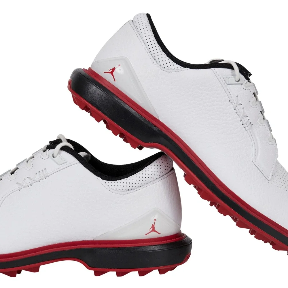 Nike Air Jordan ADG 5 Men's White-Red-Black Golf Shoes SZ: 8 FQ6642-103 NWOB